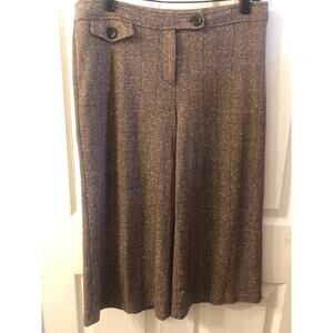 Brown Cropped Culottes Gaucho Pants New York & Co